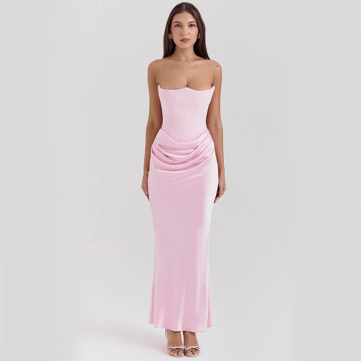 Midnight allure tube maxi dress