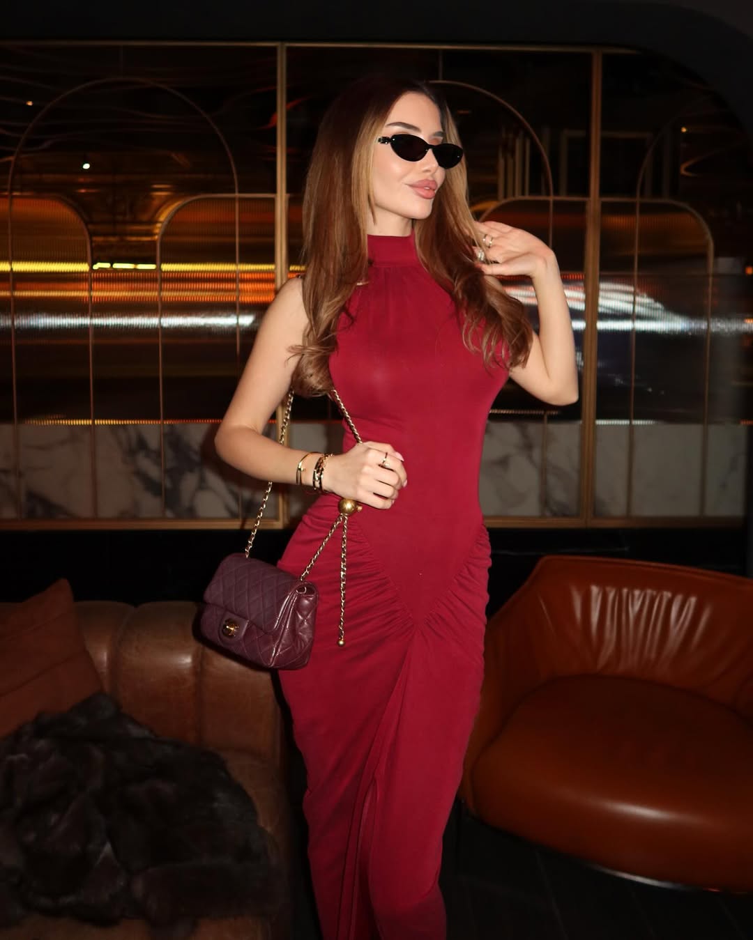 Halter Neck Skinny Sheath Maxi Dress
