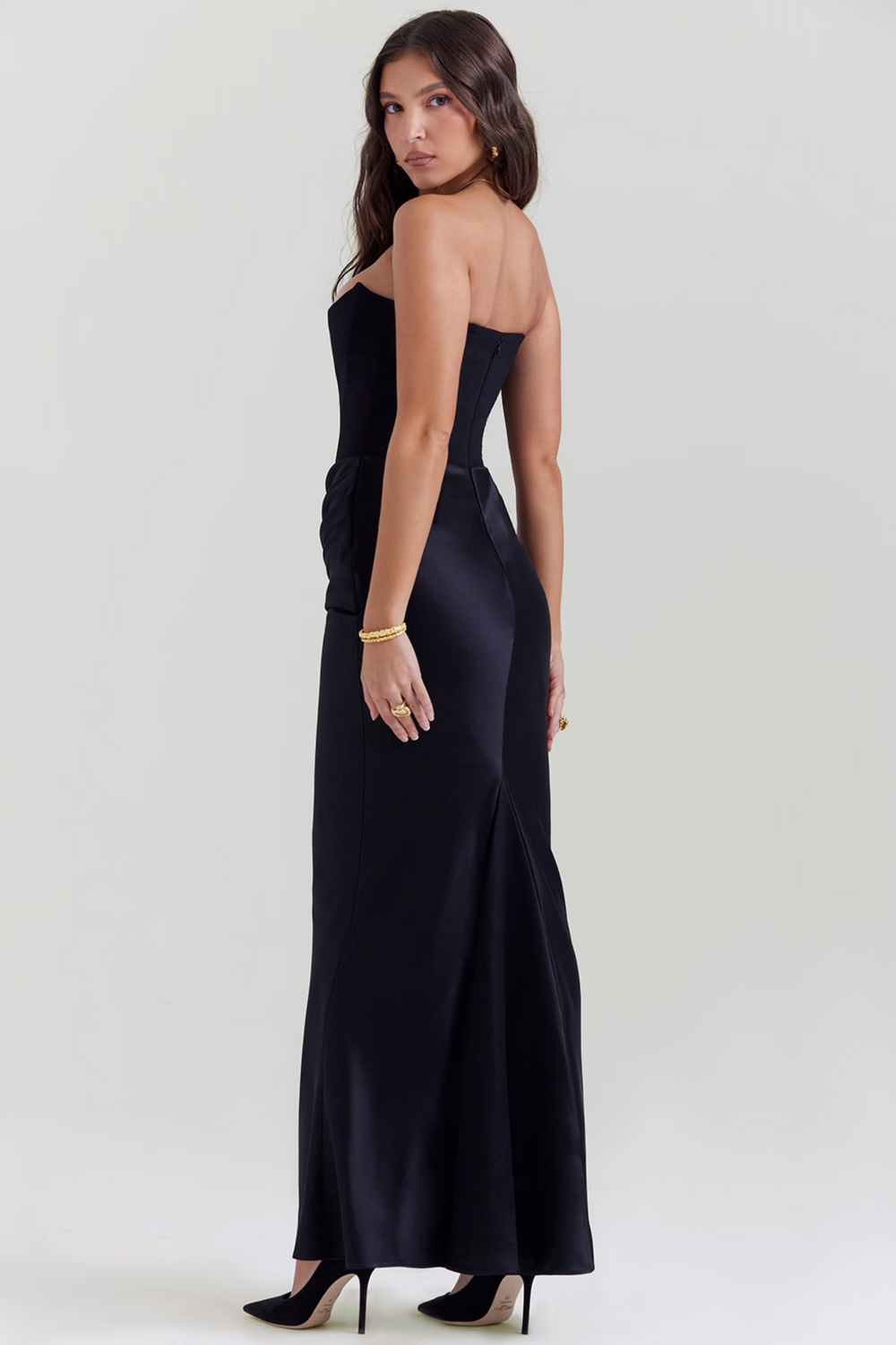Midnight allure tube maxi dress