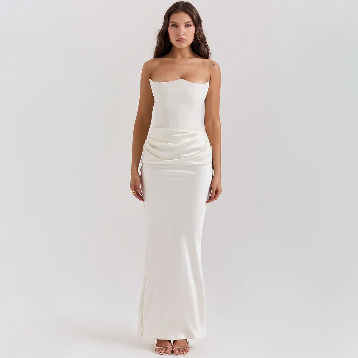 Midnight allure tube maxi dress