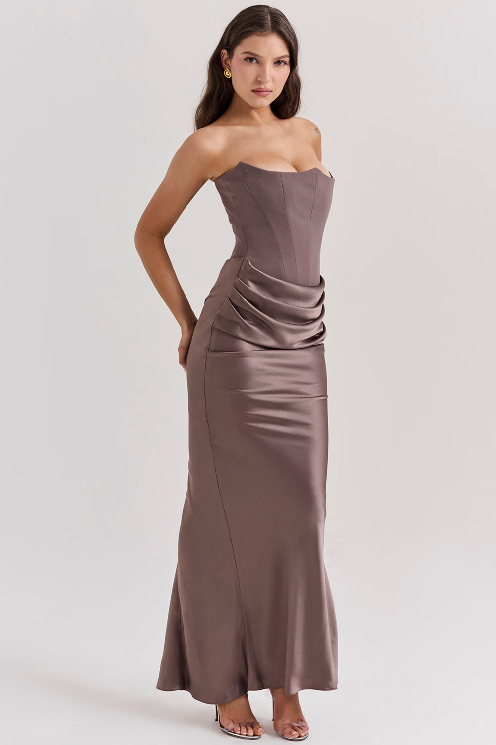 Midnight allure tube maxi dress