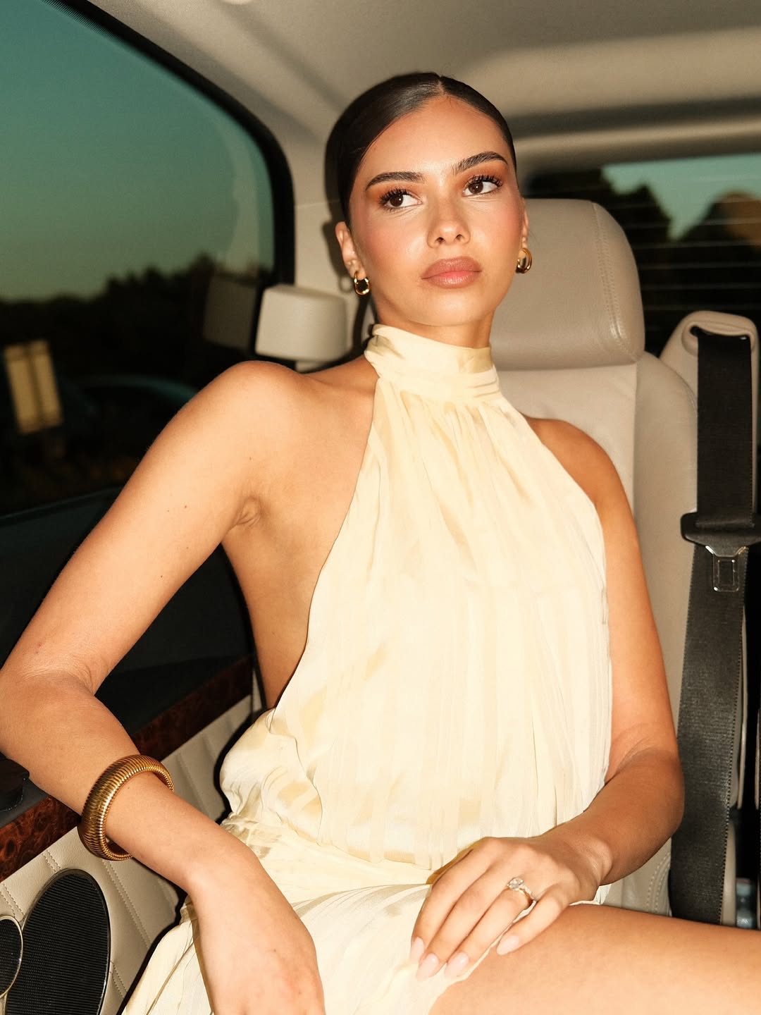 Lace-Up Bow Detail Halter Charm Backless Mini Dress
