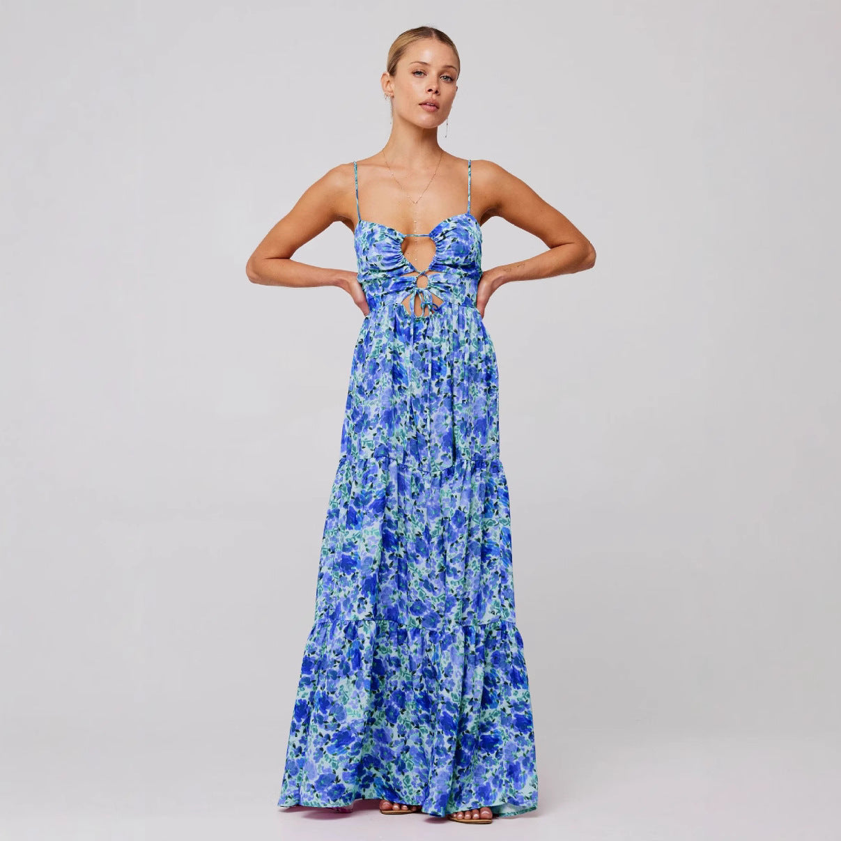 Seaside Sketch Sling Maxi Dress