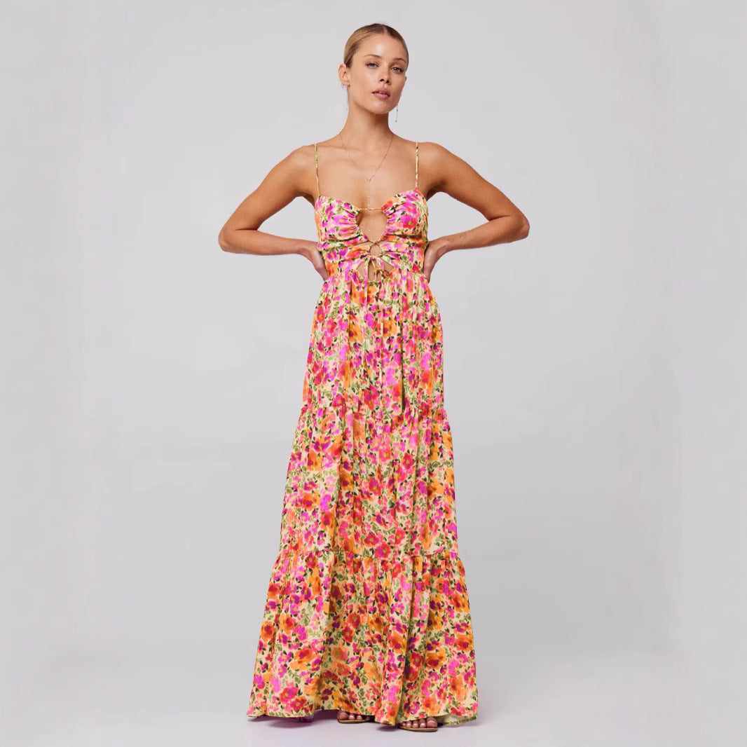 Seaside Sketch Sling Maxi Dress
