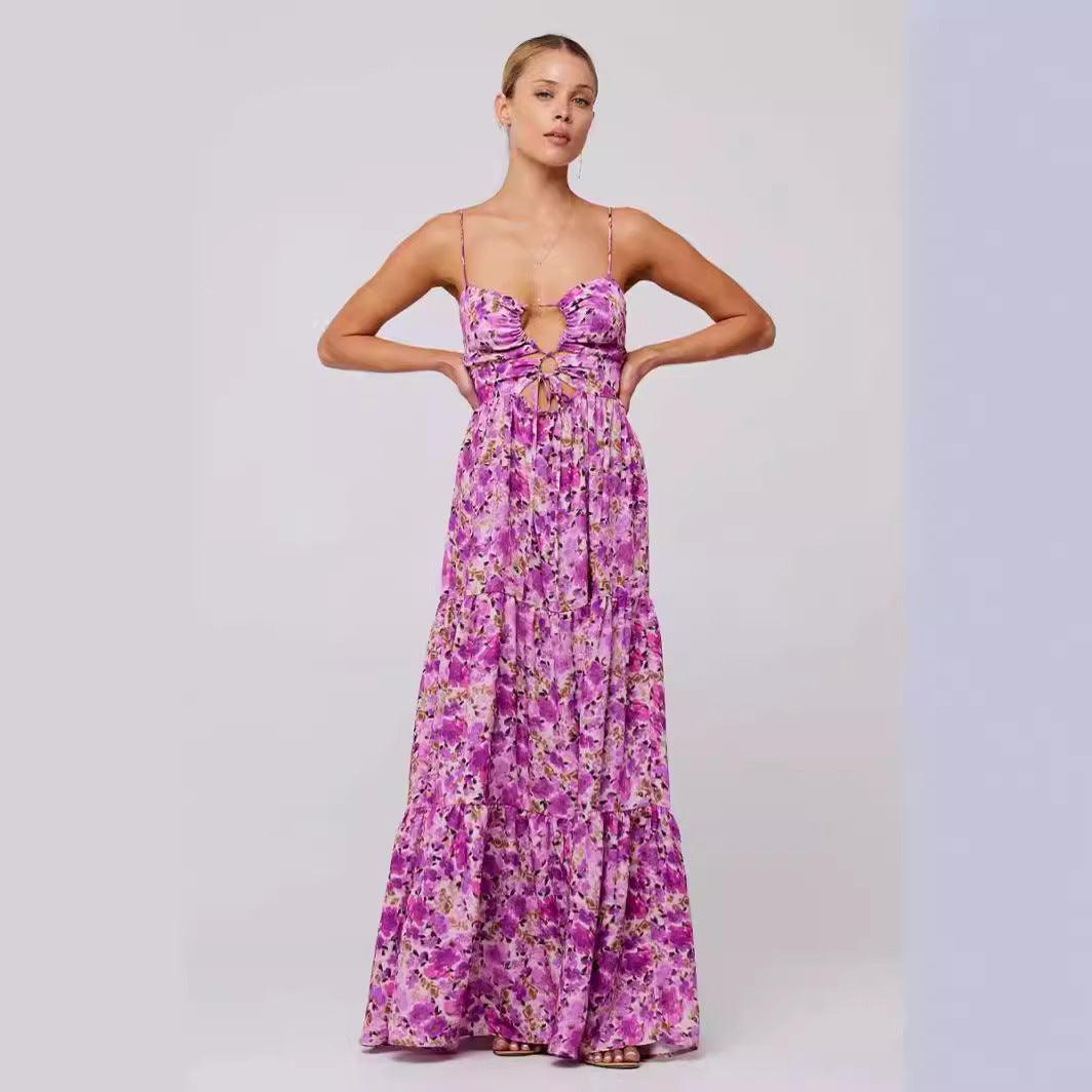 Seaside Sketch Sling Maxi Dress