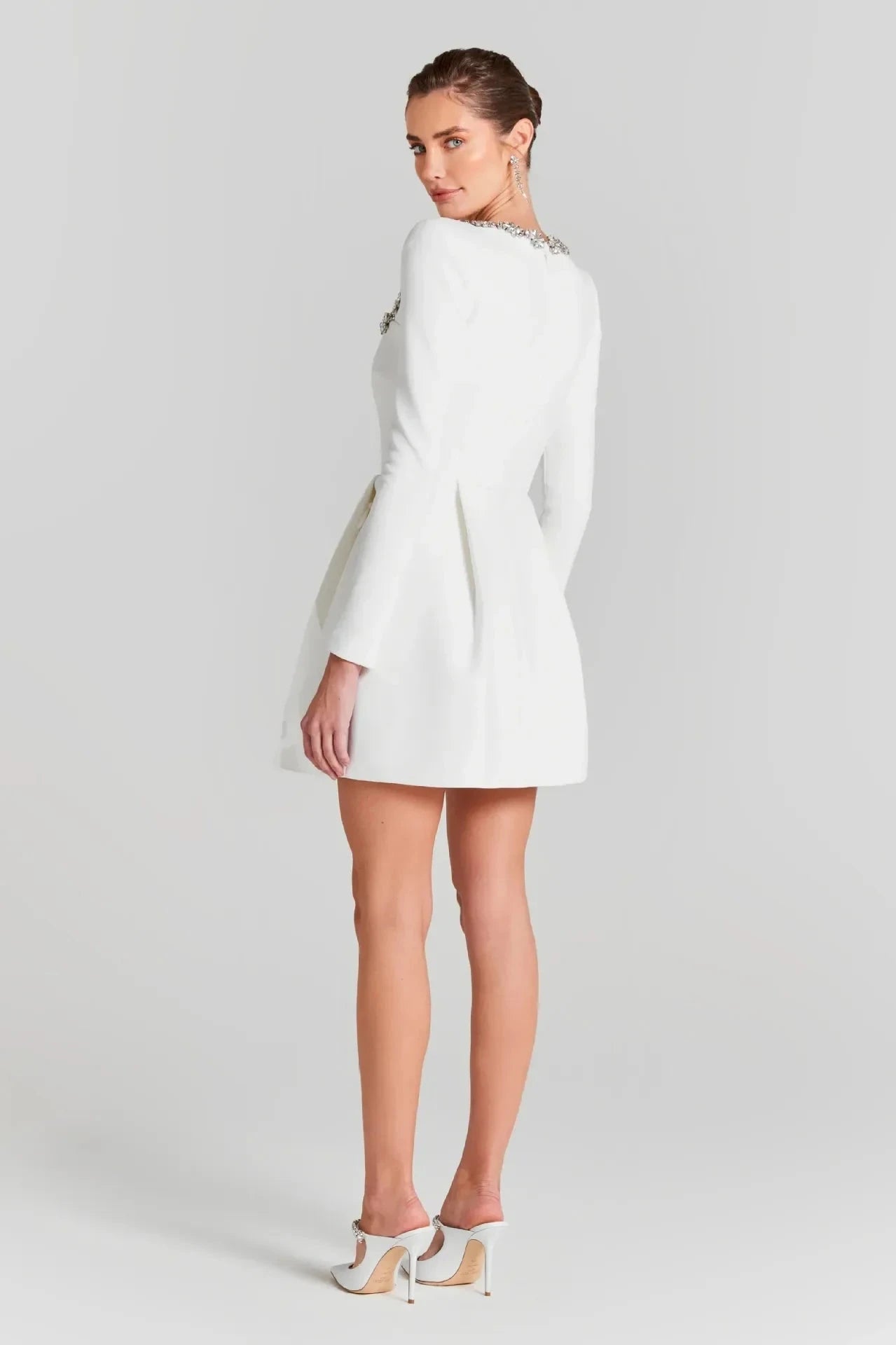 Elegant Square Neck Mini Dress