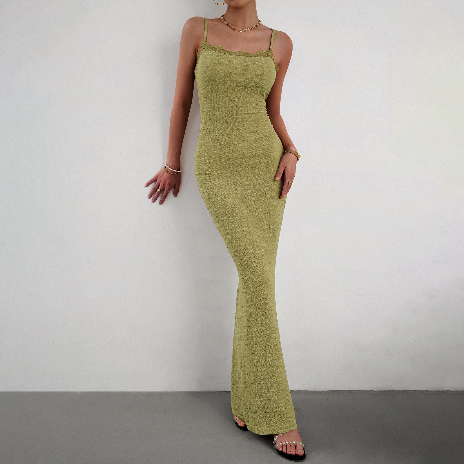 Elegant Slim-fit Suspender Dress