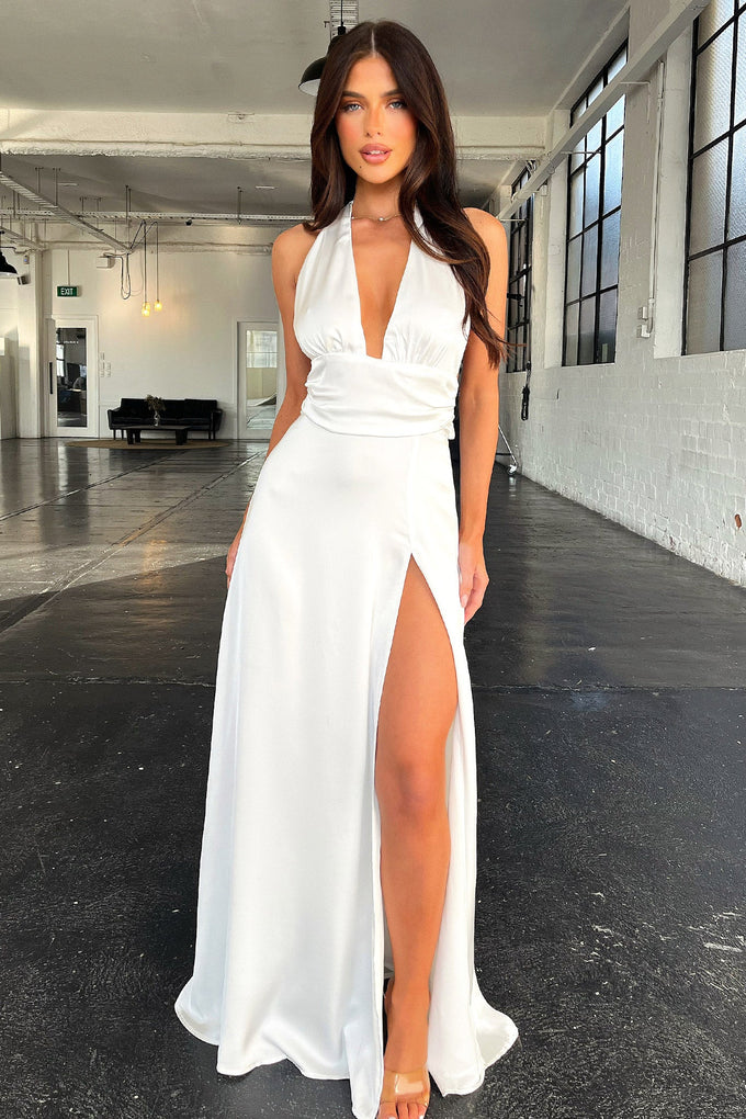 Backless Strappy Evening Maxi Dress