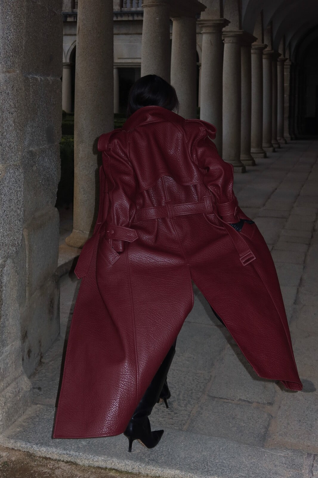 Power Walk Long PU Coat