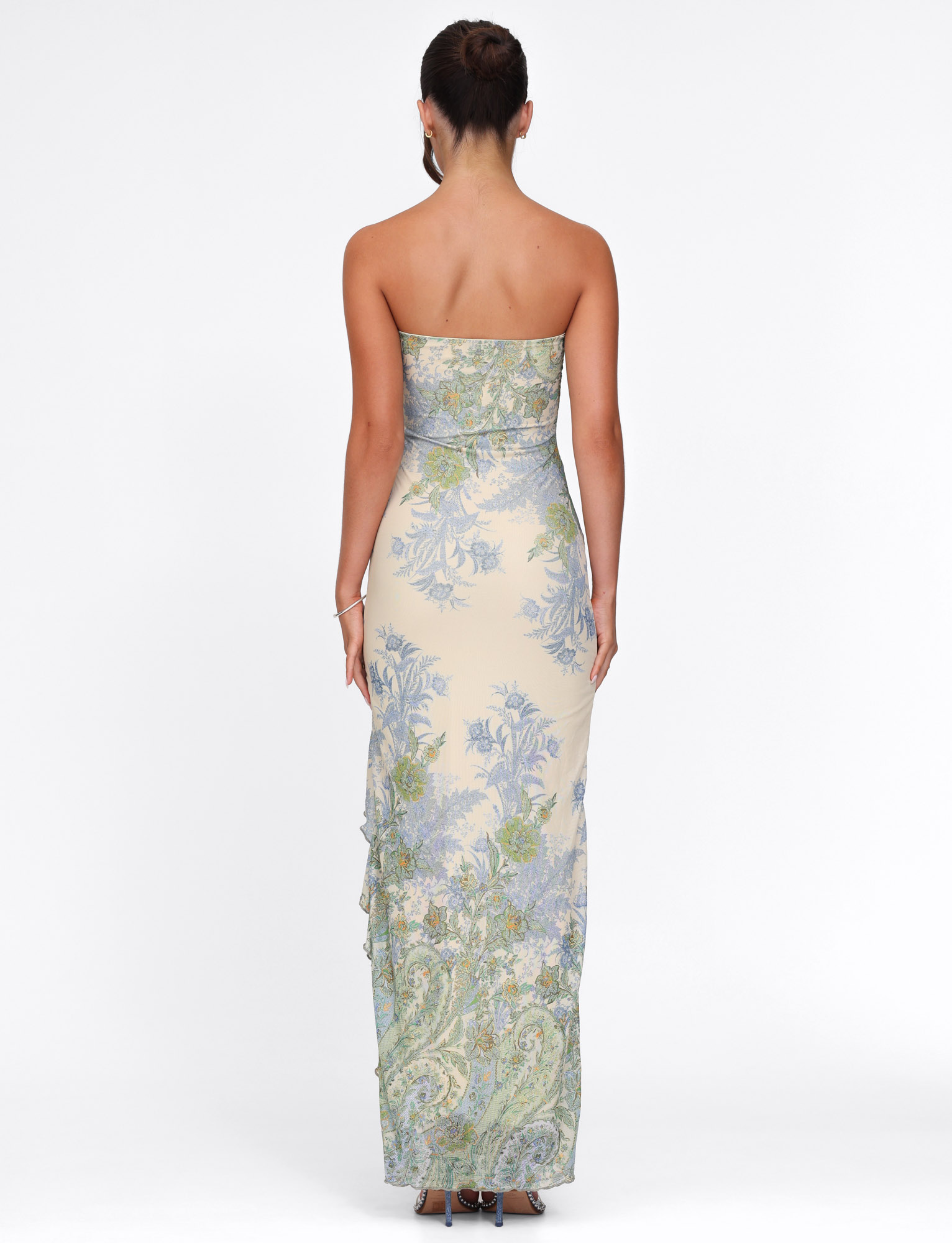 Mira Paisley Mesh Maxi Dress