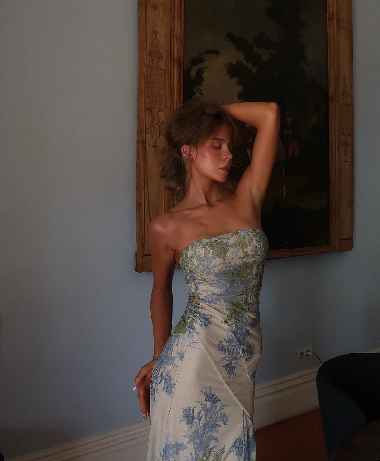 Mira Paisley Mesh Maxi Dress
